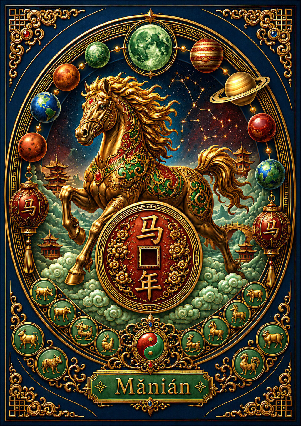 Chinese Zodiac & Imperial Guardian Art T-Shirt – Choose Your Design