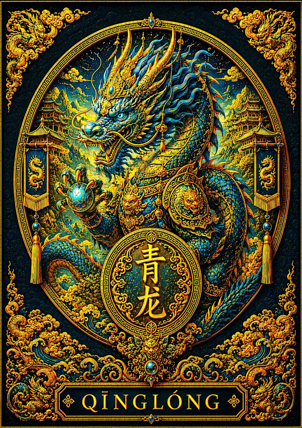 Chinese Zodiac & Imperial Guardian Art T-Shirt – Choose Your Design