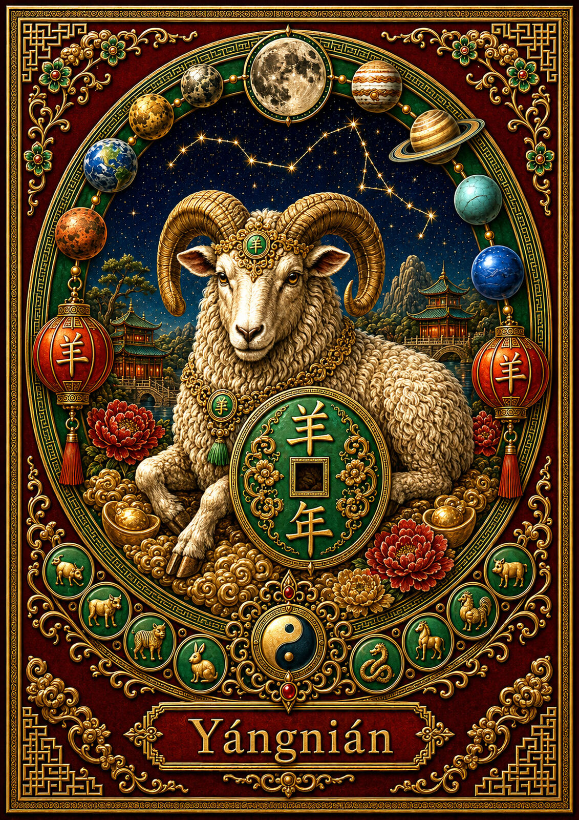 Chinese Zodiac & Imperial Guardian Art T-Shirt – Choose Your Design