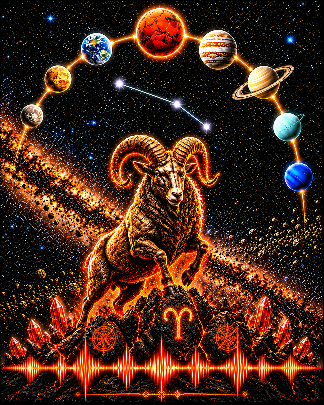 Zodiac Celestial Art Print — Choose Your Sign