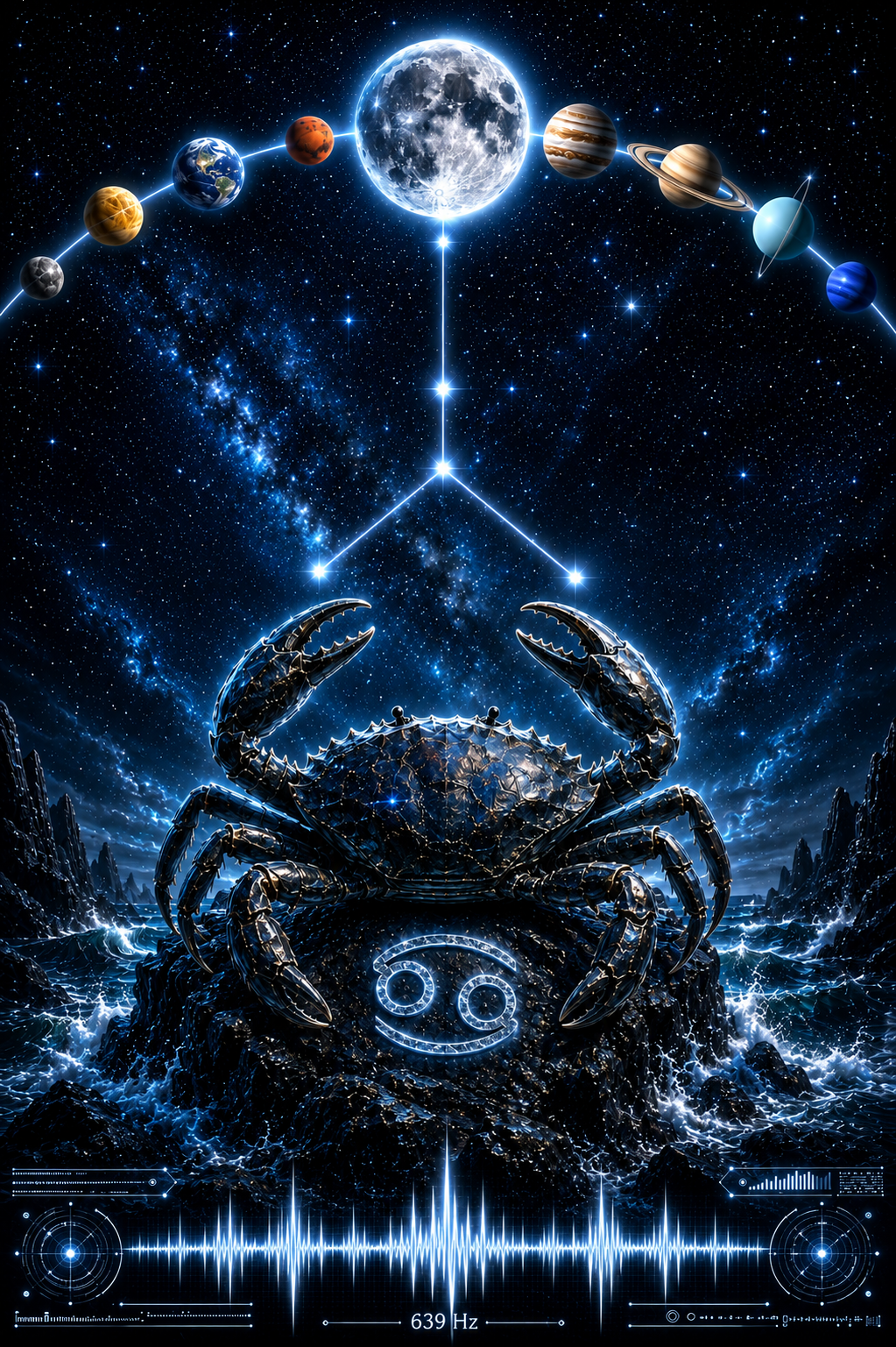 Zodiac Celestial Astrology Astronomy Poster Cancer