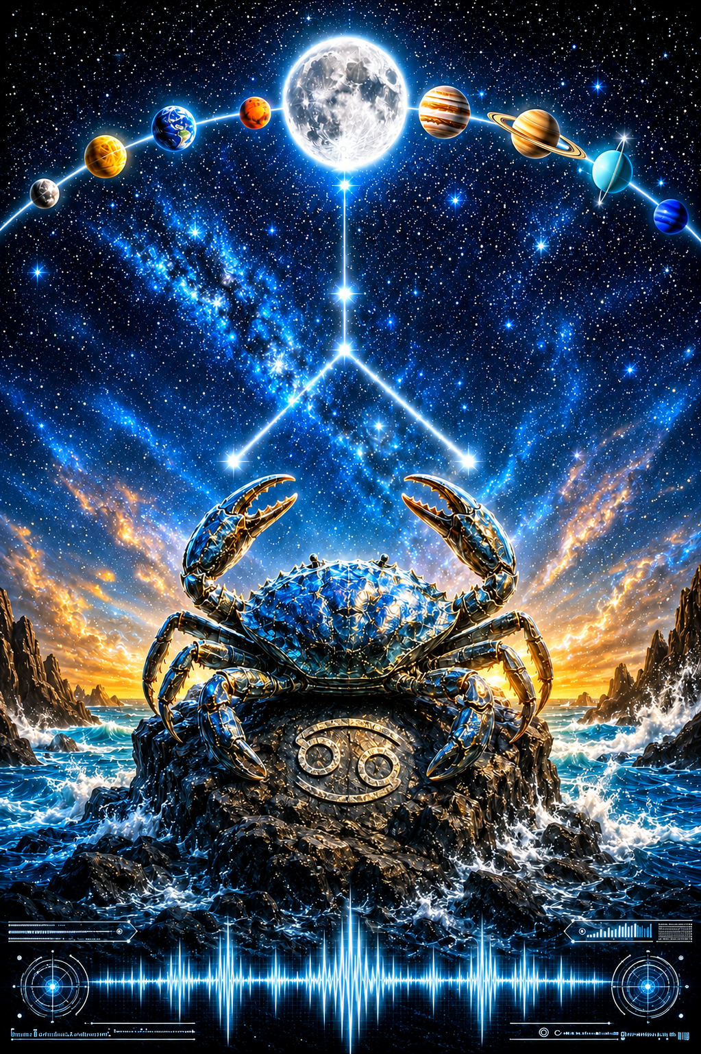 Zodiac Celestial Art Print — Choose Your Sign