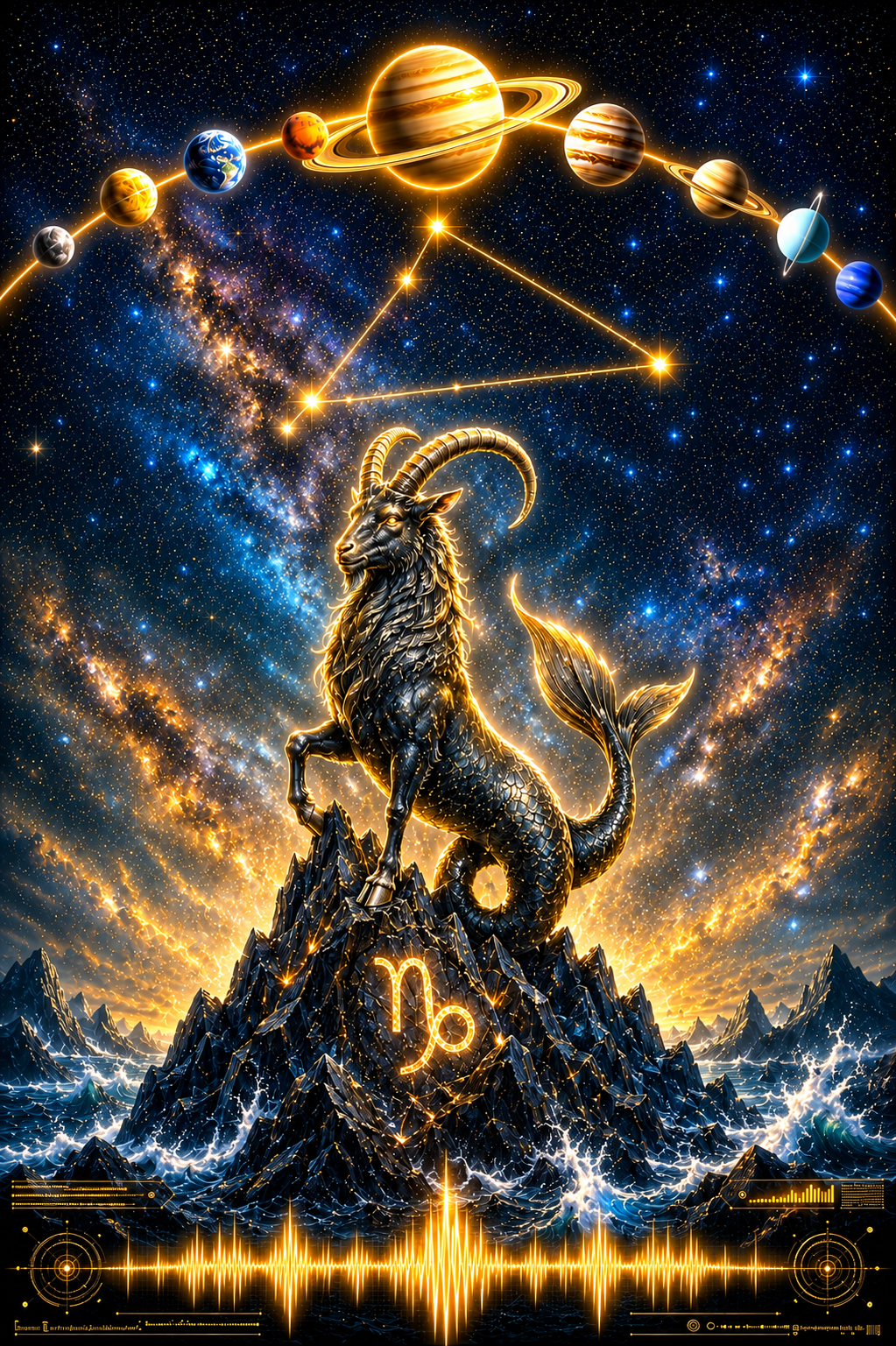 Zodiac Celestial Art Print — Choose Your Sign